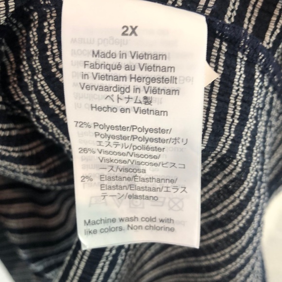 Madewell Blue White Stripe Peasant Top - Picture 5 of 7